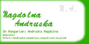 magdolna andruska business card